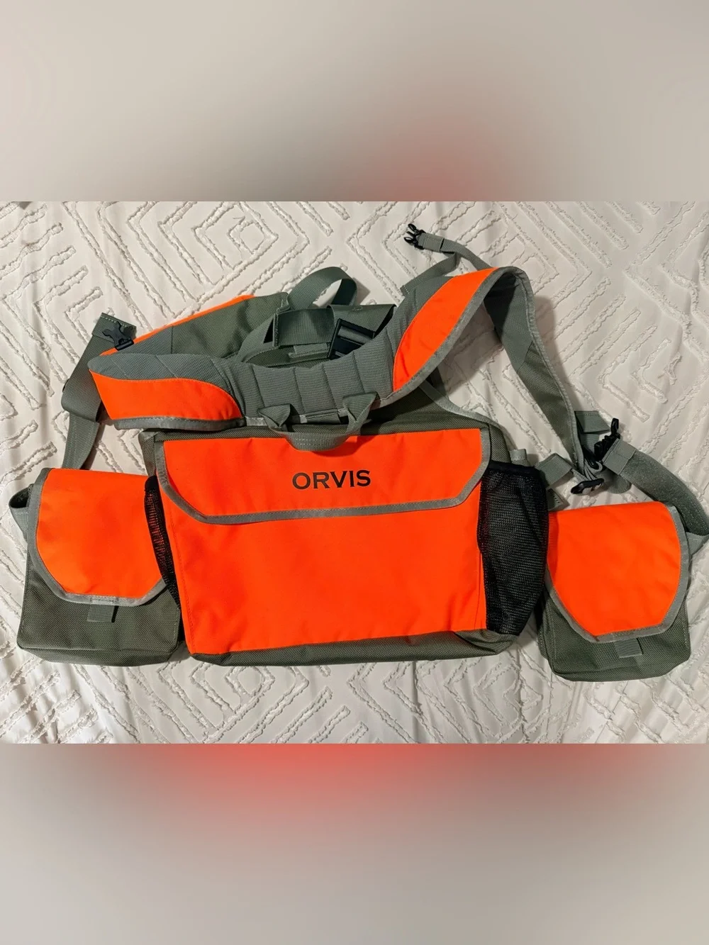 Orvis Orange and Gray Hunting Bag/Vest